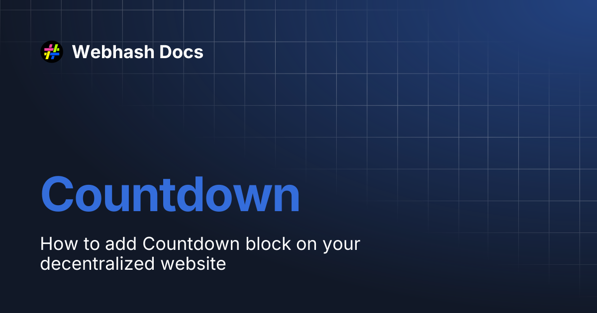 Countdown | Webhash Docs